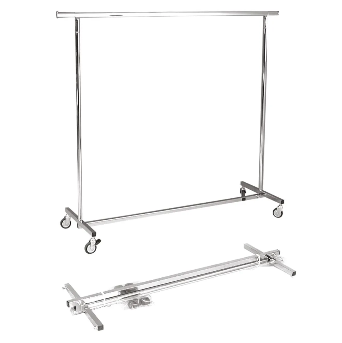 Portant Roulant Pliable, Hauteur Fixe 150 Cm-DecoWoerner