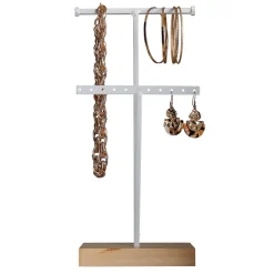Porte Bijoux, Portant En T 2 Parties, Haut. 32 Cm-DecoWoerner Sale