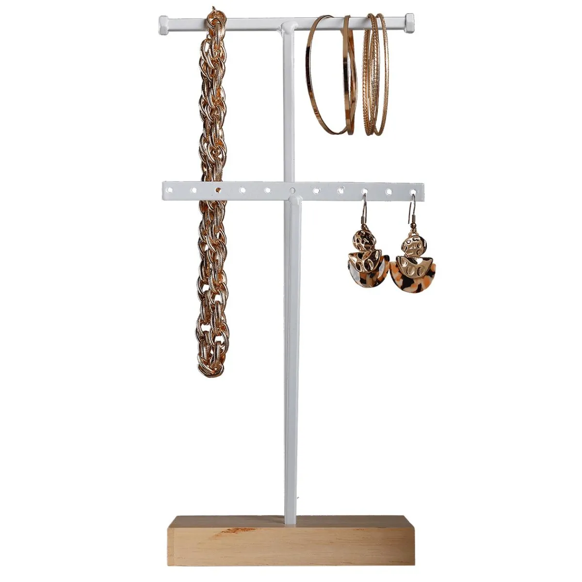 Porte Bijoux, Portant En T 2 Parties, Haut. 32 Cm-DecoWoerner Sale
