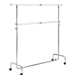 Portemanteau à Roulettes Réglable En Hauteur 150 Cm-DecoWoerner Sale