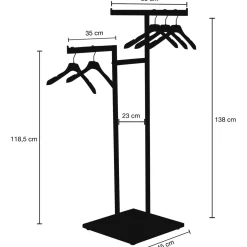 Portemanteau Métallique NOVUS, 3-bras, 138 Cm-DecoWoerner New