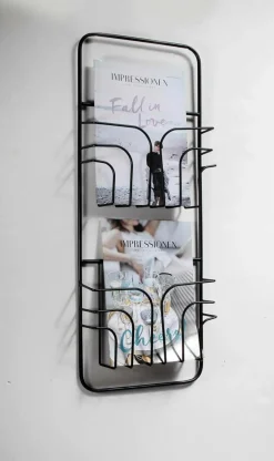 Porte-prospectus Mural, 2 Compartiments, Long. 73 Cm-DecoWoerner Hot