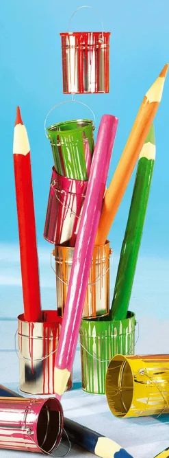 Pot De Peinture Déco 23 Cm De Haut, Pot De Peinture Déco 23 Cm De Haut,-DecoWoerner Discount