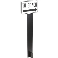 Poteau Indicateur Beach Et Blanc Haut. 120 Cm-DecoWoerner Discount