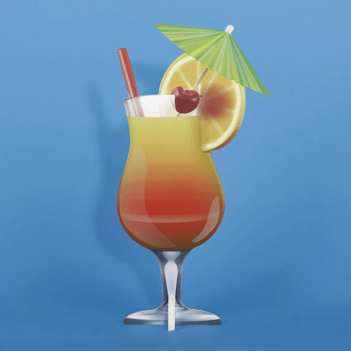 Présentoir à Cocktails Tropicaux 50 Cm-DecoWoerner Sale