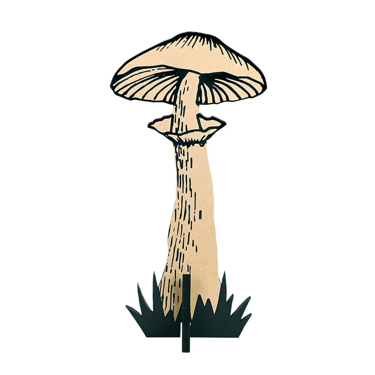 Présentoir Champignon Naturel / Noir 20 X 39 Cm-DecoWoerner