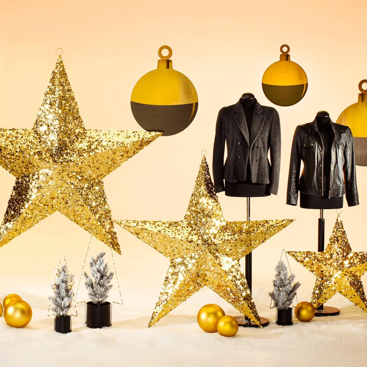 Présentoir De Boules De Noël 35 X 46 Cm Or-DecoWoerner Discount