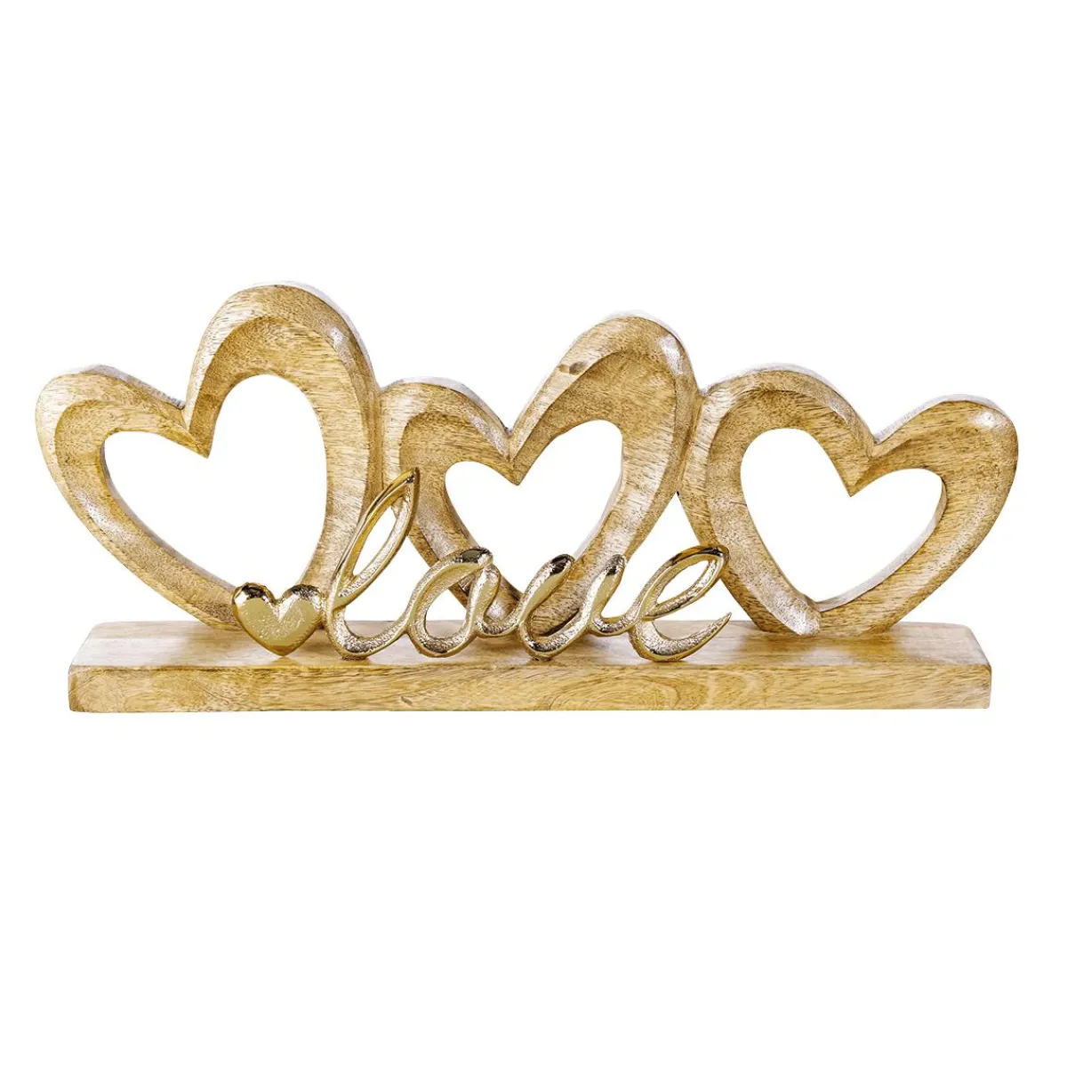 Présentoir En Bois En Forme De Cœur Avec Lettres Love 35 X 5 X 16 Cm-DecoWoerner Outlet