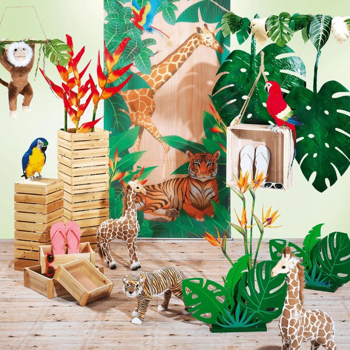Présentoir Feuille De Jungle En Bois, 57 Cm-DecoWoerner Clearance