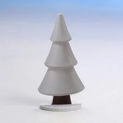 Présentoir Sapin De Neige Avec Paillettes 17 X 34 Cm Argent-DecoWoerner Discount