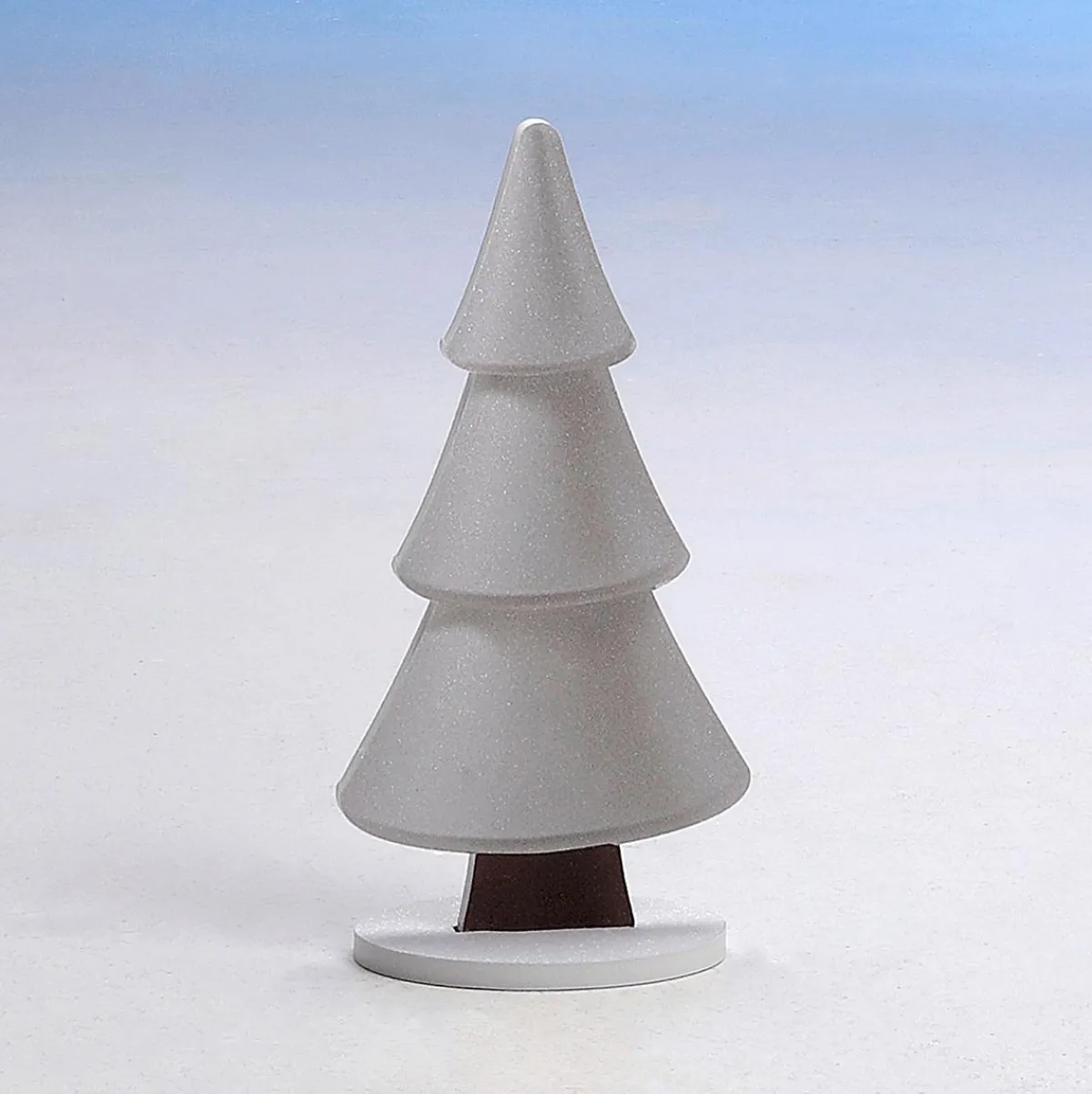 Présentoir Sapin De Neige Avec Paillettes 17 X 34 Cm Argent-DecoWoerner Discount