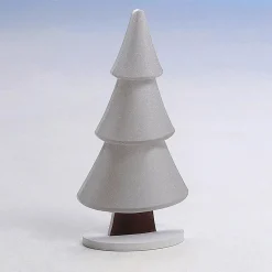 Présentoir Sapin De Neige Avec Paillettes 17 X 34 Cm Argent-DecoWoerner Discount