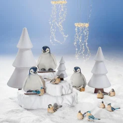 Présentoir Sapin Des Neiges Avec Paillettes 34 X 69 Cm Argent-DecoWoerner Outlet