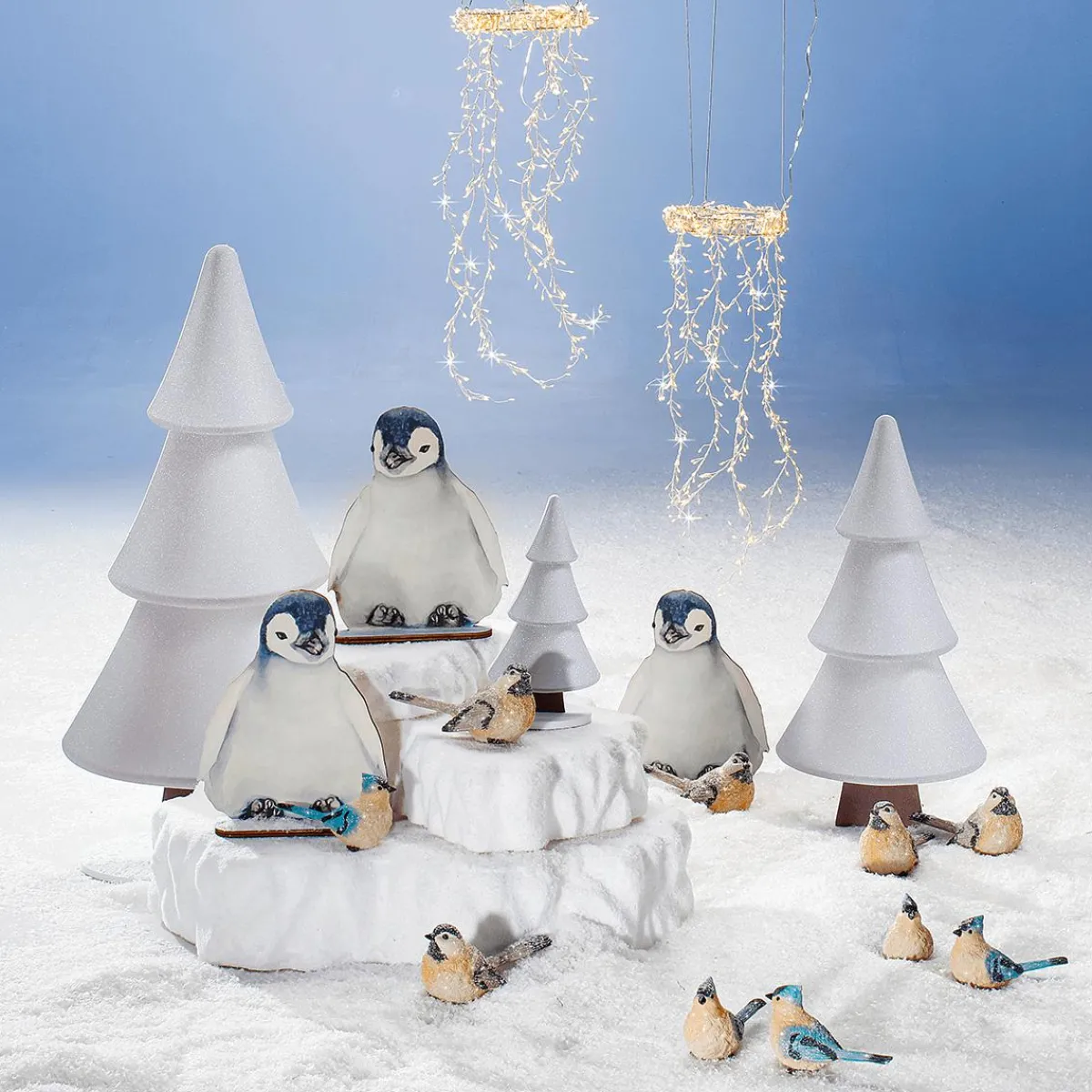 Présentoir Sapin Des Neiges Avec Paillettes 34 X 69 Cm Argent-DecoWoerner Outlet