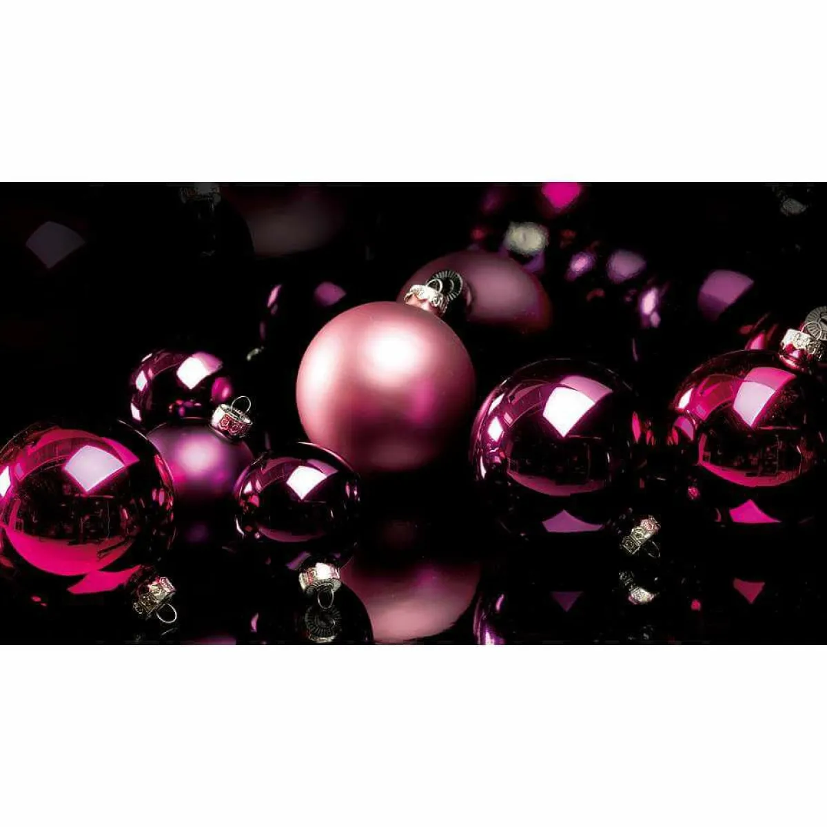 Prune, Boules De Noël Brillantes En Plastique Difficilement Inflammable, 6 Cm Ø - 24 Pièces-DecoWoerner