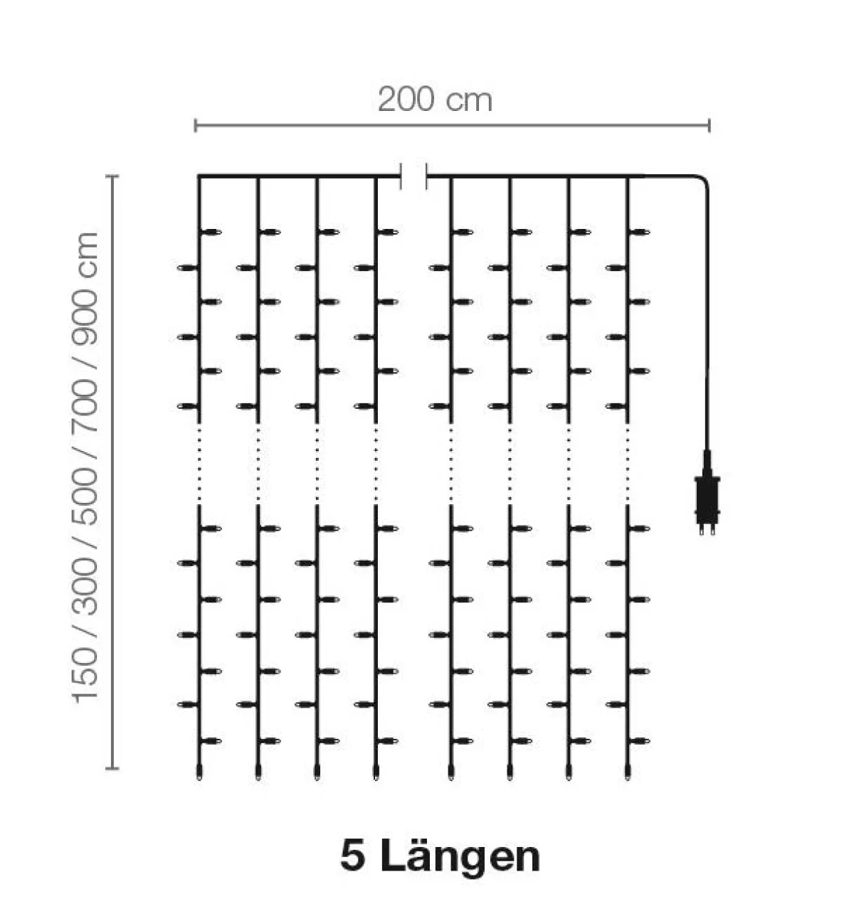 Rideau Lumineux à LED 24 V Pour L'ext., 400 LED, 150 X 200 Cm-DecoWoerner Online