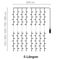 Rideau Lumineux à LED 24 V Pour L'ext., 900 LED, 500 X 200 Cm-DecoWoerner Online