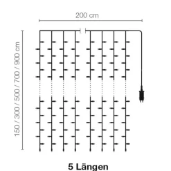 Rideau Lumineux à LED 24 V Pour L'ext., 1160 LED, 700 X 200 Cm-DecoWoerner Clearance