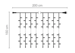 Rideau Lumineux à LED Pour L'ext., 400 LED, 150 X 200 Cm-DecoWoerner New