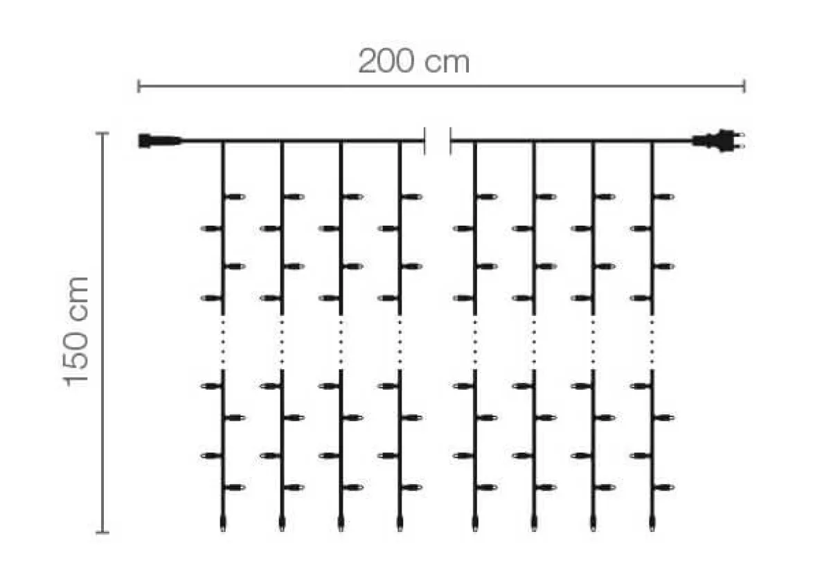 Rideau Lumineux à LED Pour L'ext., 400 LED, 150 X 200 Cm-DecoWoerner New