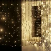 Rideau Lumineux 200 X 80 Cm 160 LED IP44, Noir-DecoWoerner Clearance