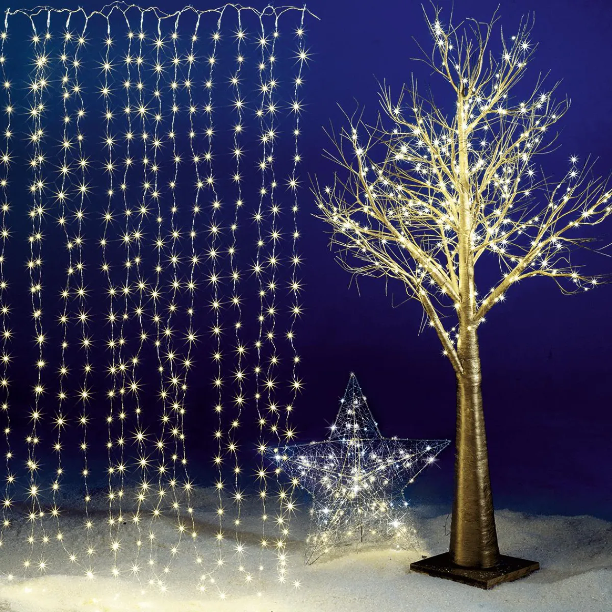 Rideau Lumineux En Fil De Fer LED Pour L'ext., 300 X 200 Cm-DecoWoerner Discount