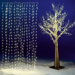 Rideau Lumineux En Fil LED Pour L'ext., 384 LED, 240 X 160 Cm-DecoWoerner New