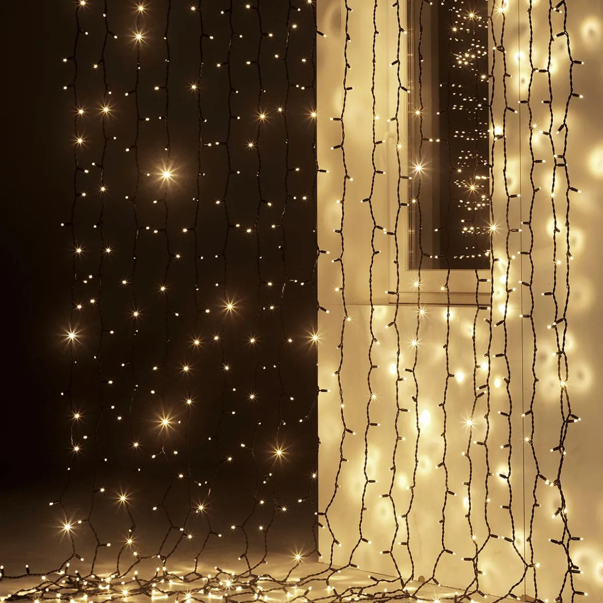 Rideau Lumineux LED Professionnel Système IP67, 900 Cm Sans Câble D'alimentation, Noir-DecoWoerner Best