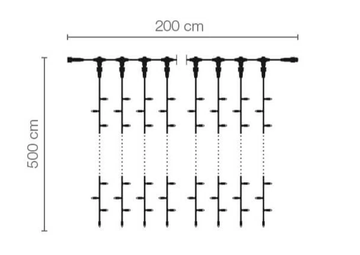 Rideau Lumineux LED Profi Système IP67, 500 Cm Sans Câble D'alimentation,-DecoWoerner