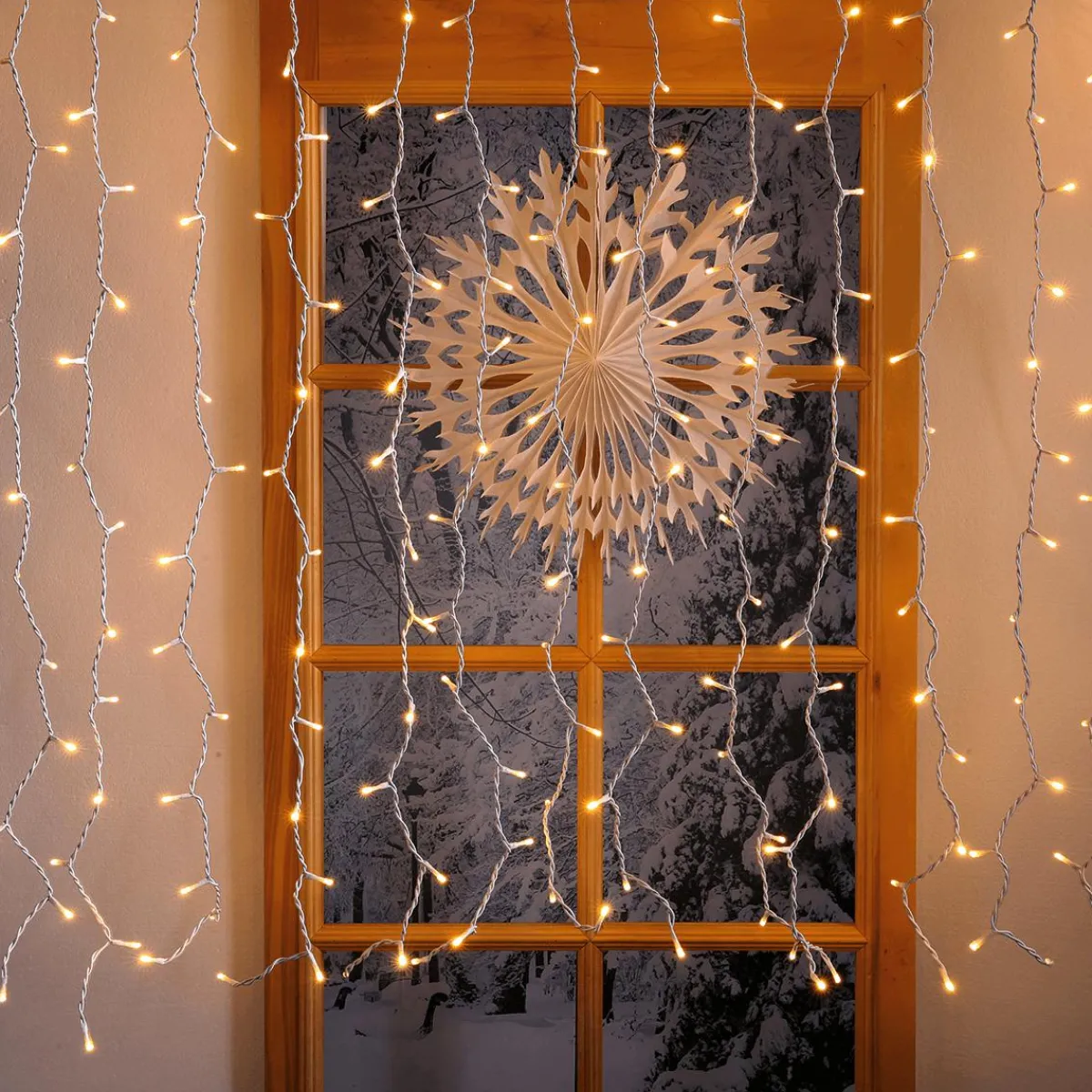 Rideau Lumineux Professionnel à LED Système IP20, 600 LED, 300 X 200 Cm, Sans Cable-DecoWoerner