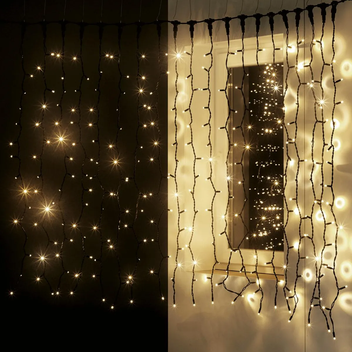 Rideau Lumineux Professionnel à LED Clignotant Système IP67, 300 LED, 150 X 200 Cm-DecoWoerner Sale