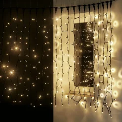 Rideau Lumineux Professionnel à LED Clignotant Système IP67, 600 LED, 300 X 200 Cm-DecoWoerner