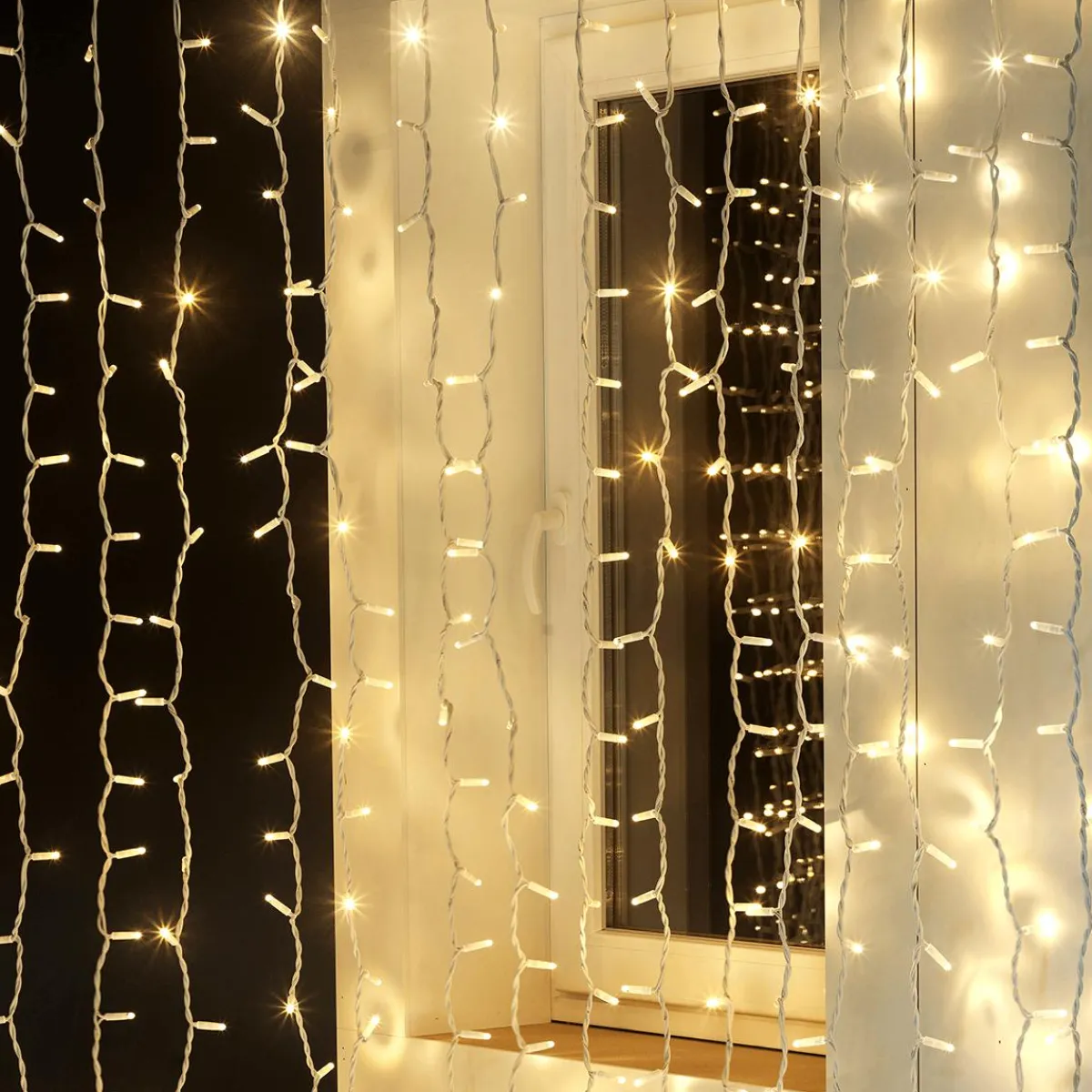 Rideau Lumineux Professionnel à LED Clignotant Système IP67, 600 LED, 300 X 200 Cm-DecoWoerner Hot