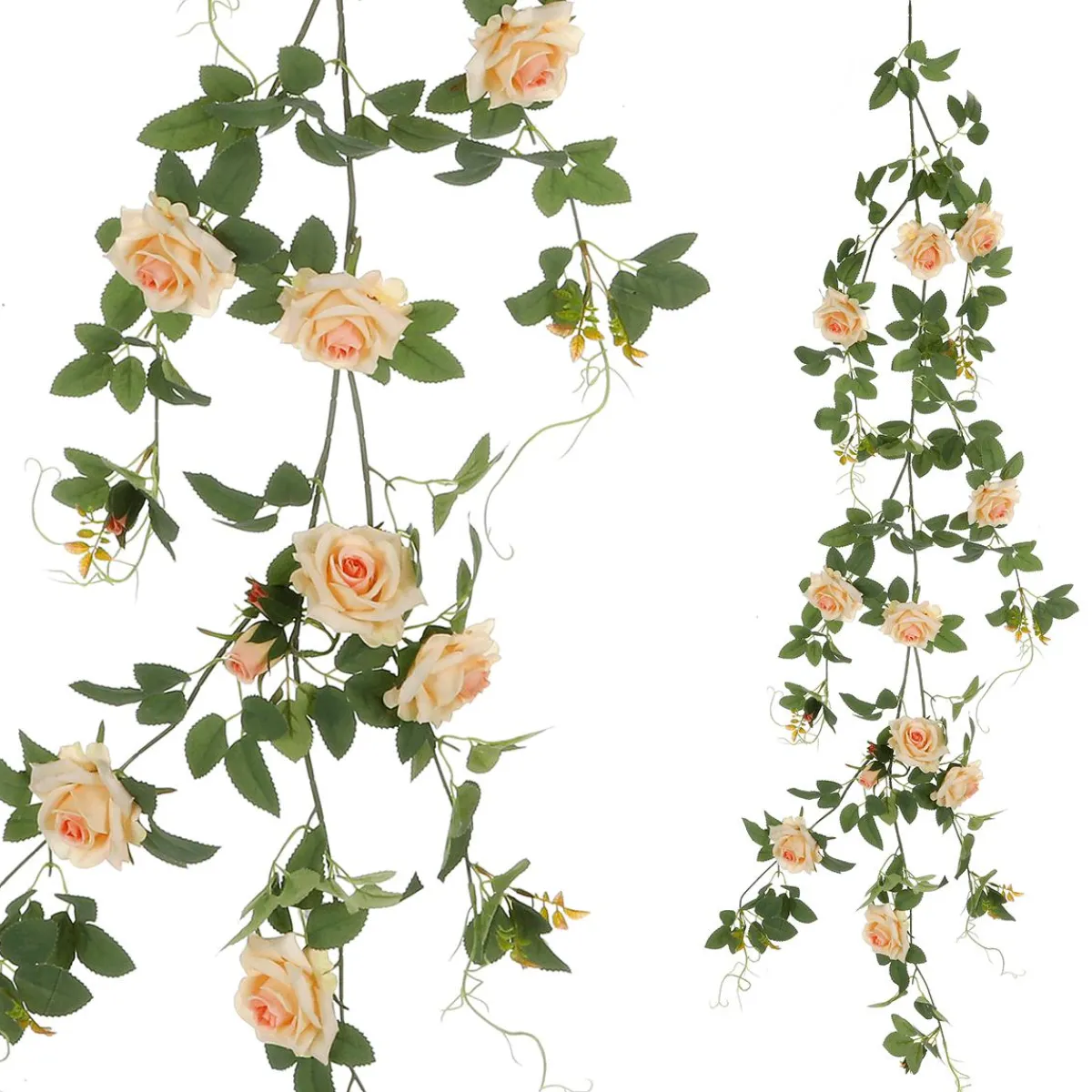 Rose Artificielle Apricot 125 Cm Avec Crochet-DecoWoerner Sale