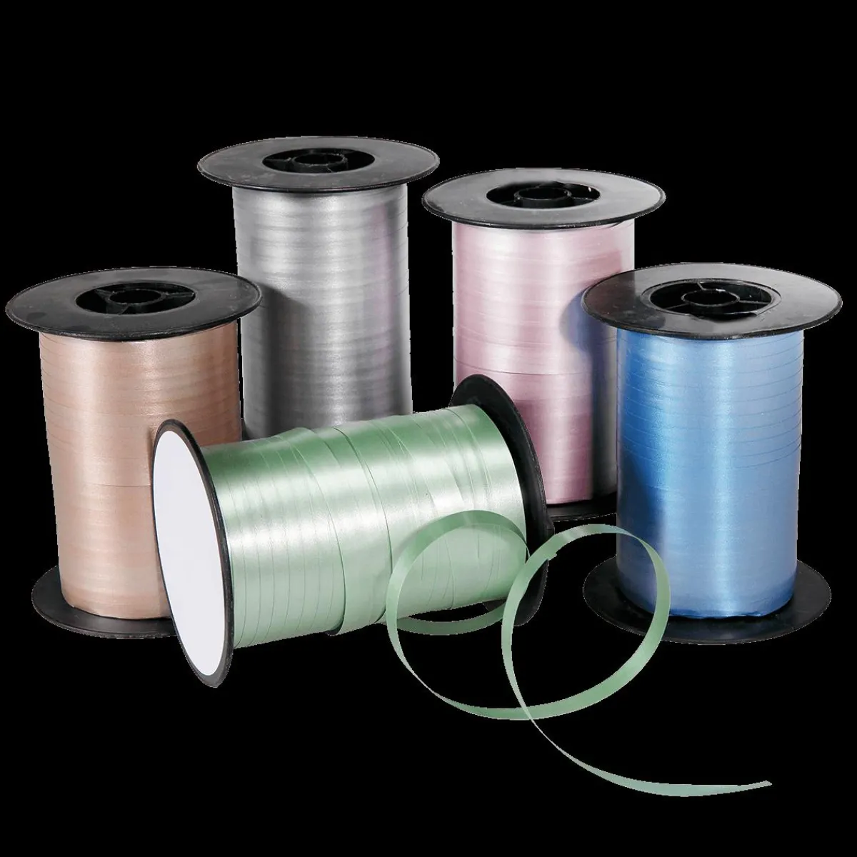 Ruban à Friser Pastel, 10 Mm, 150 M, Perle-DecoWoerner Discount