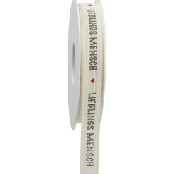Ruban Cadeau Durable Lieblingsmensch 15mm 18m-DecoWoerner
