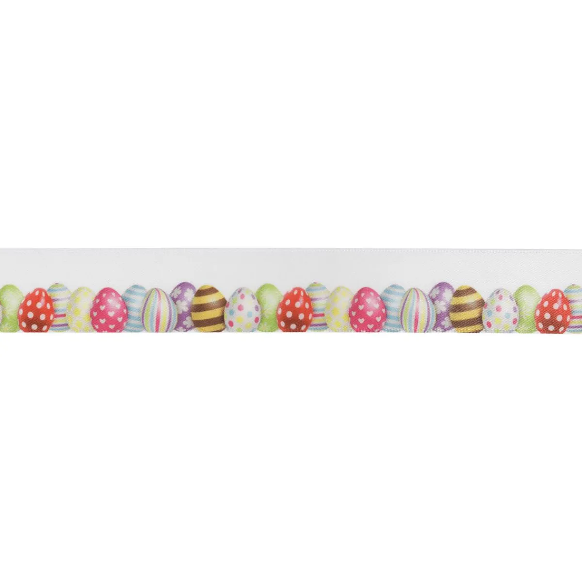 Ruban Cadeau En Satin Avec Motif Oeufs De Pâques, 23 Mm, 20 M-DecoWoerner