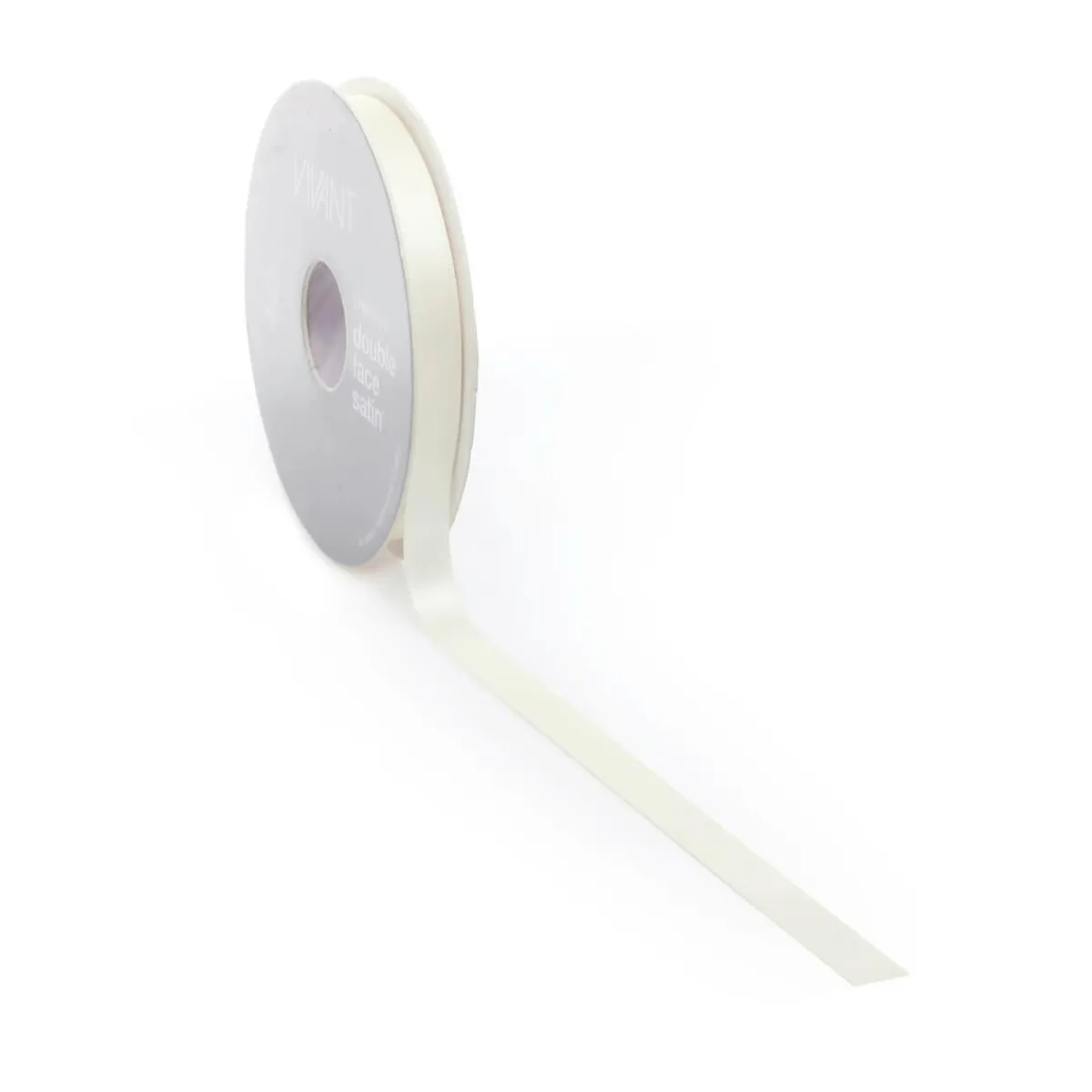 Ruban De Satin, 10 Mm X 25m Crème-DecoWoerner