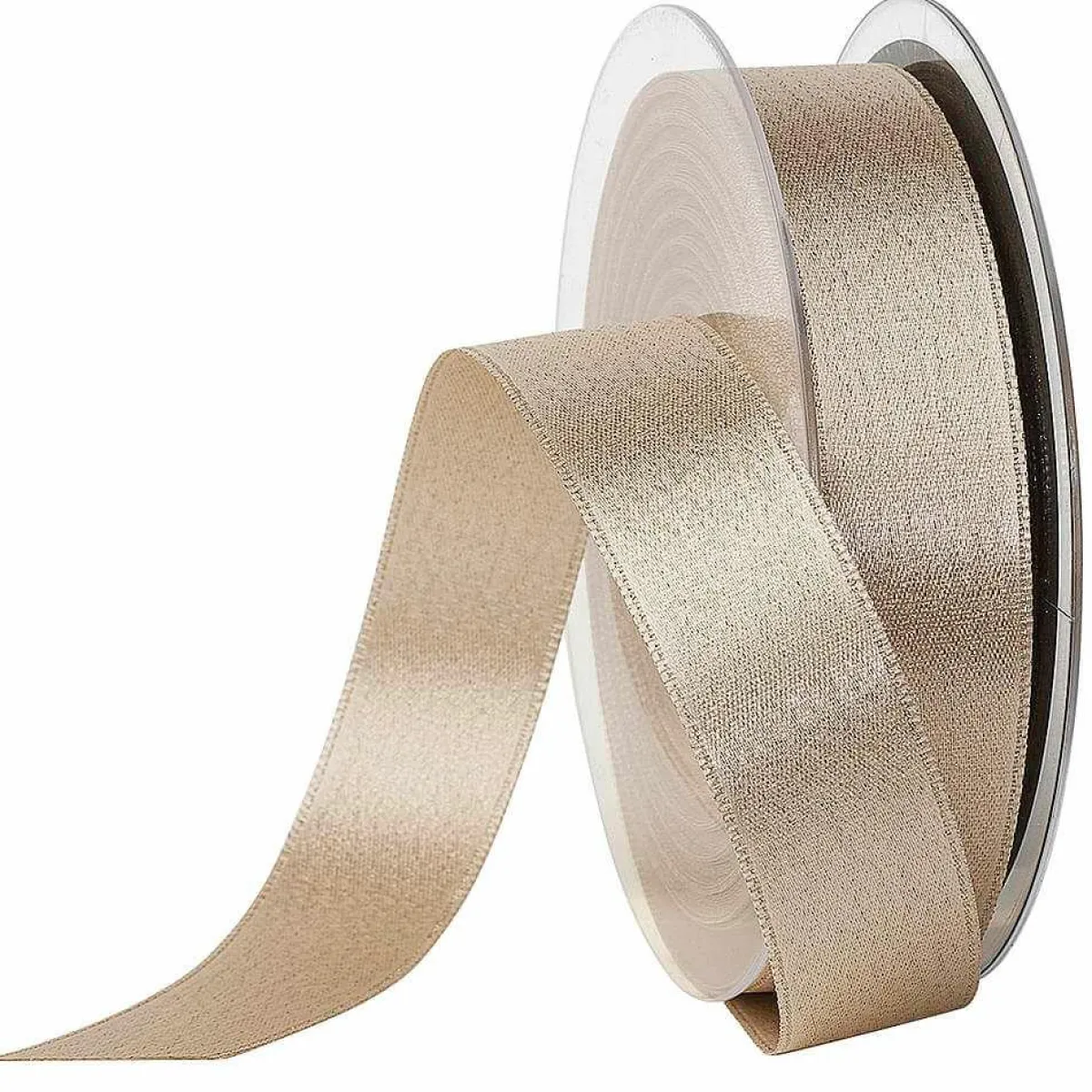 Ruban De Satin à Paillettes, 25 Mm, 20 M, Crème-DecoWoerner New