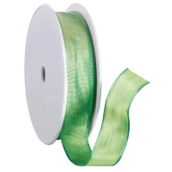 Ruban De Tissu Avec Bord En Fil Métallique 25 Mm, 25 M, Limone-DecoWoerner Discount