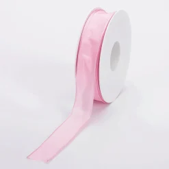 Ruban De Tissu Avec Bord En Fil Métallique Rosé 25 Mm X 25 M-DecoWoerner Hot