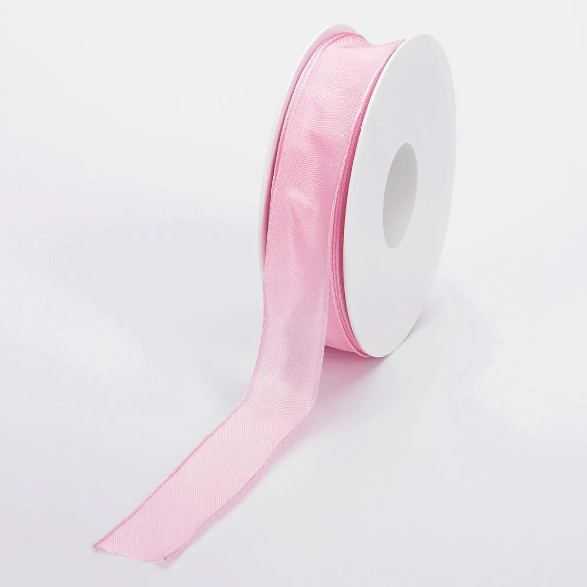 Ruban De Tissu Avec Bord En Fil Métallique Rosé 25 Mm X 25 M-DecoWoerner Hot