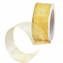 Ruban En Crêpe De Chine Avec Fil De Fer Dé Larg. 40 Mm-DecoWoerner Discount