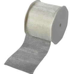 Ruban En Crêpe De Chine, Larg. 70 Mm, Crème-DecoWoerner Discount