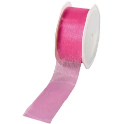 Ruban En Crêpe De Chine Pink Larg. 38 Mm-DecoWoerner Clearance