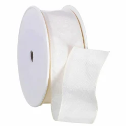 Ruban En Tissu Av. Bord En Fil De Fer, Crème, Larg. 40 Mm-DecoWoerner Hot