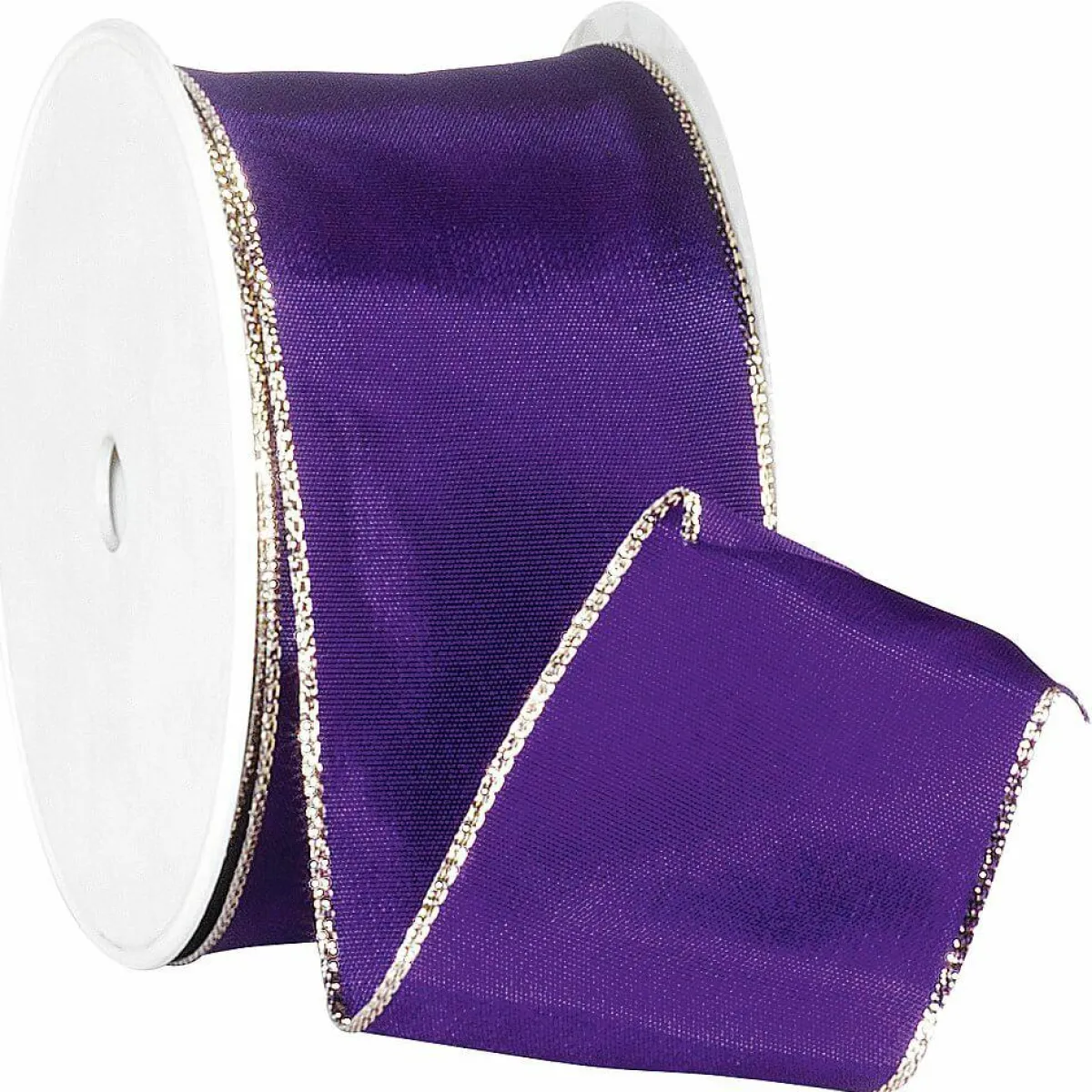 Ruban En Tissu Avec Bord Doré, Mauve-DecoWoerner Hot