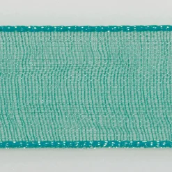 Ruban Mousseline Avec Lisière 6mm X 50m Turquoise-DecoWoerner New