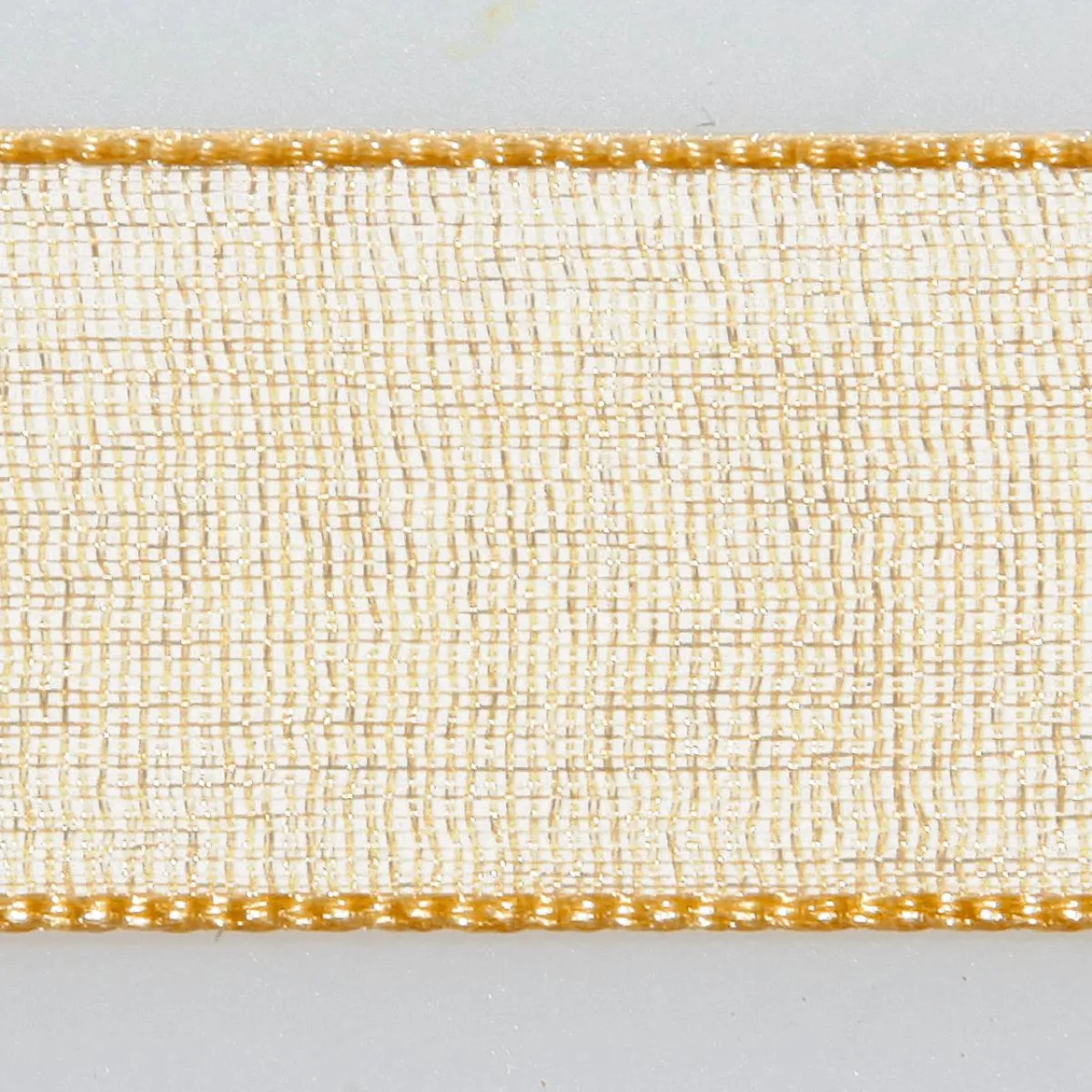 Ruban Mousseline Avec Lisière Tissée 6mm X 50m-DecoWoerner Outlet