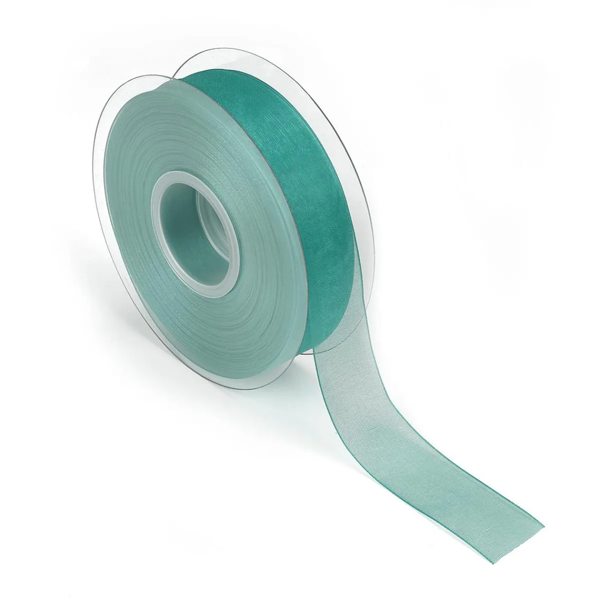 Ruban Mousseline Avec Lisière 25mm X 50m Turquoise-DecoWoerner Hot